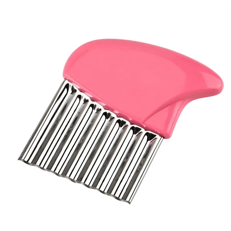 Kitchen Accessories Gadgets Vegetable Cutter Wave onion potato slices wrinkled french fries salad corrugated cutting  (4)
