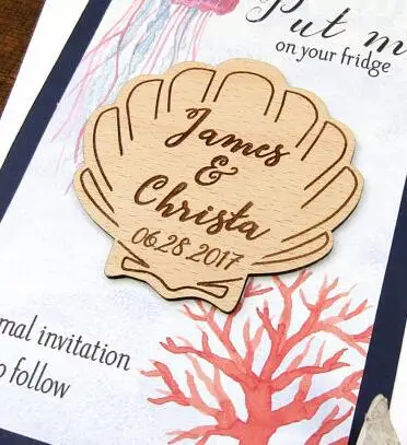 Custom Wedding Save the Date Magnets set  wedding gifts for guests Wedding gifts invitationsRustic  - 32955607908