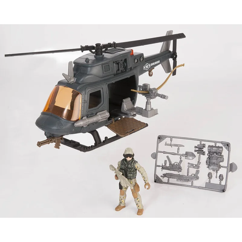 

1:18 Chap Mei aircraft Helicopter toy car soldier force action figure Military model toy kids toys for children