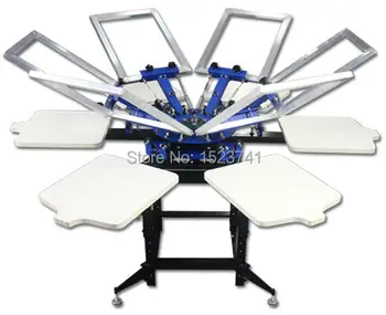 

Manual 6-6 Colors Rotary Silk Screen Printing Press Equipment Machine T-Shirt