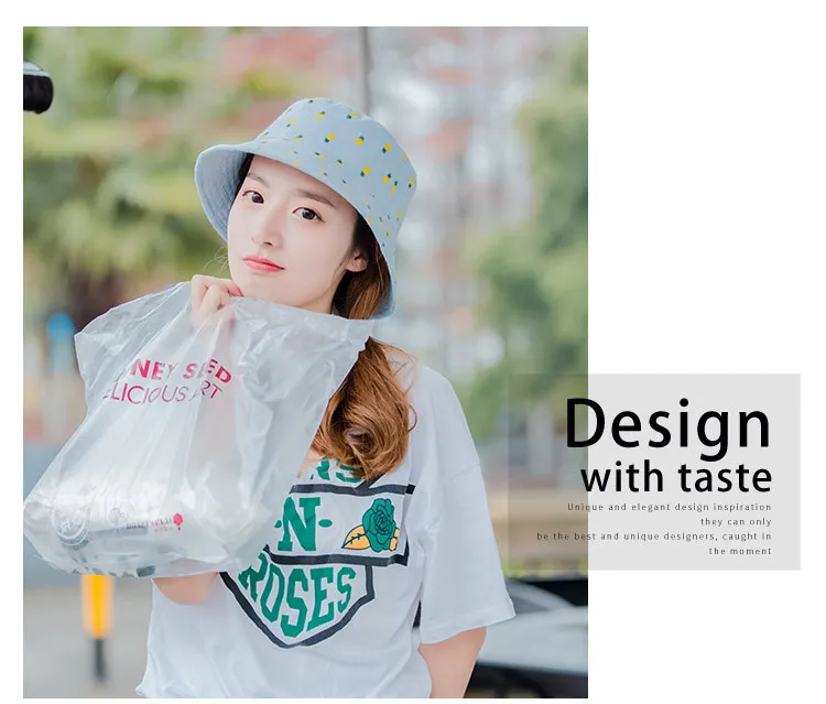 Шляпа женская летняя ананасовая ткань Кепка Складная двухсторонняя Рыбацкая шляпа Корейская версия милой стильная раковина Кепка