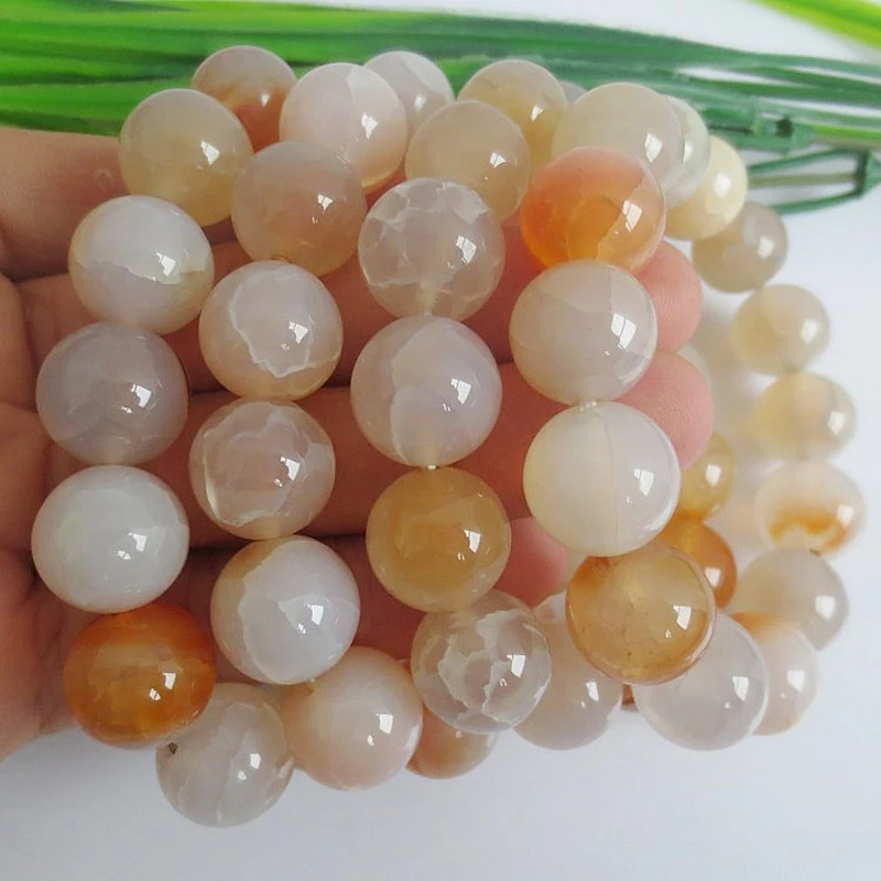 MOROW Fashion Dainty Natural Stone Bracelets Dragon Veins Agates Round Bead for Women Men Jewelry Charm Handmade Bracelets New (6)