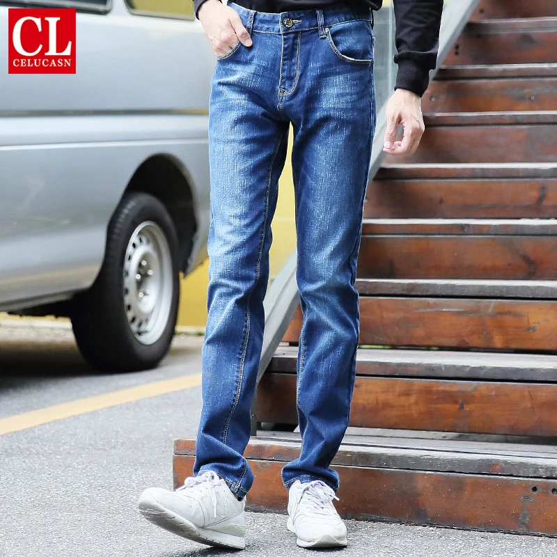 Celucasn Parsoon Brand 2018 Fall Mens Slim Jeans Pants
