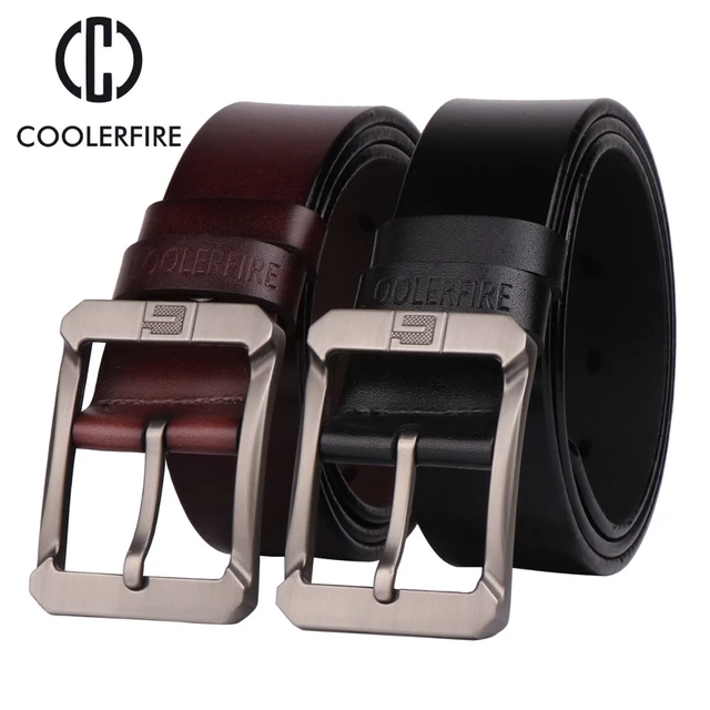 ccoolerfire Men Belt Genuine Leather Designer Belts Men Cowskin Fashion Male  Jeans For Man Casual Cowboy Strap at  Men's Clothing store