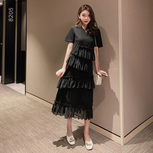 Повседневное свободное женское летнее платье 2019 Vestido De Festa с коротким рукавом и