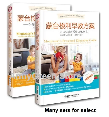 

2 Books MONTESSOR Early Education Logic Thinking Concentration Brains Training Parent Dad Mom Chinese Book Set