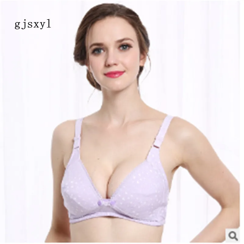 

Cotton lactation feeding underwear before the buckle anti-drooping no rims gathered to adjust pregnant bra bra