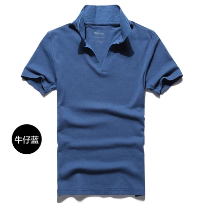 Бренд Для мужчин s Solid Polo Paul рубашка Masculina для Для мужчин модная мужская Повседневное отложным воротником Slim Fit Хлопок поло Для мужчин лето PL005 - Цвет: denim blue