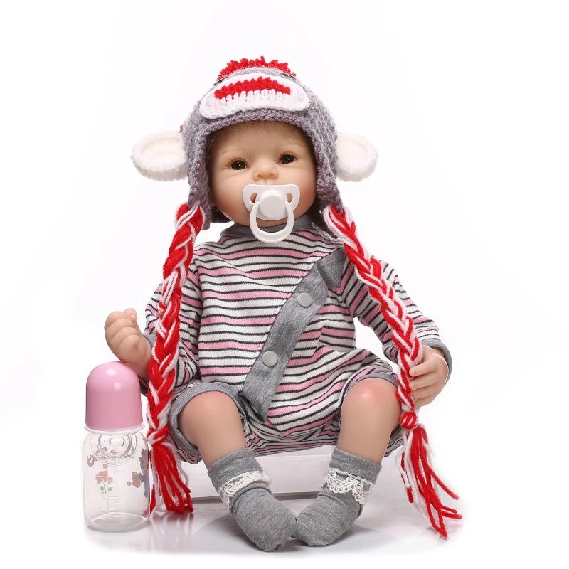 

50cm/20" Lifelike Reborn Magnetic Pacifier Dolls Silicone Vinyl Handmade Cute Baby Toy Gift Collection
