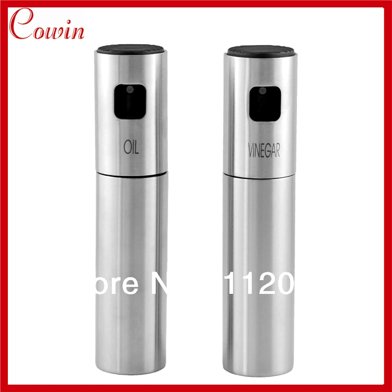 New 2pcs/set Food Salad BBQ Cooking Stainless Steel Olive Oil Sprayer Spray Pump + Vinegar Bottle Kitchen tool Accessory | Инструменты