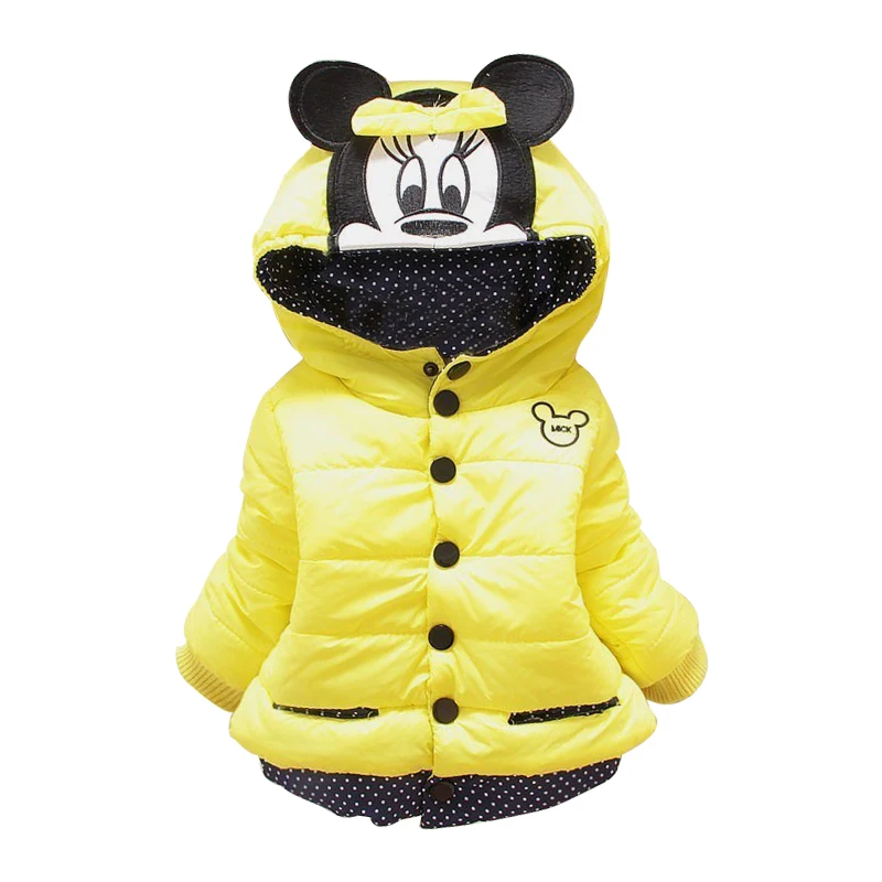 New Children Coat Minnie Baby Girls winter Coats long sleeved coat girl