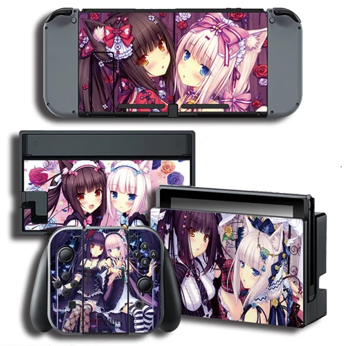 Виниловая Защитная Наклейка NEKOPARA Skins наклейка для консоли nintendo Switch NS+ контроллер+ подставка держатель цветная наклейка s - Цвет: NEKOPARA  1 Skins