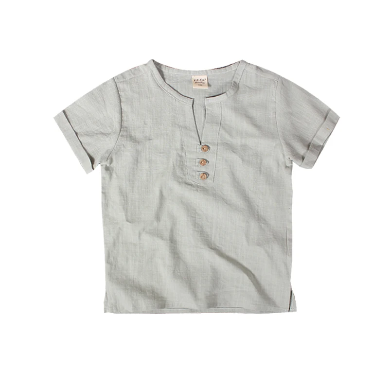 

3-10y baby kids t-shirts cotton-linen boys clothes summer thin casual o-neck short sleeve girls tshirt tops tees breathable