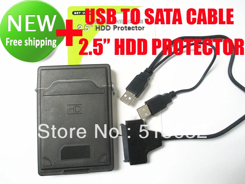 USB 2.0 на SATA Кабель-адаптер для 2.5 "HDD ноутбука жесткий диск + 2.5 HDD Protector