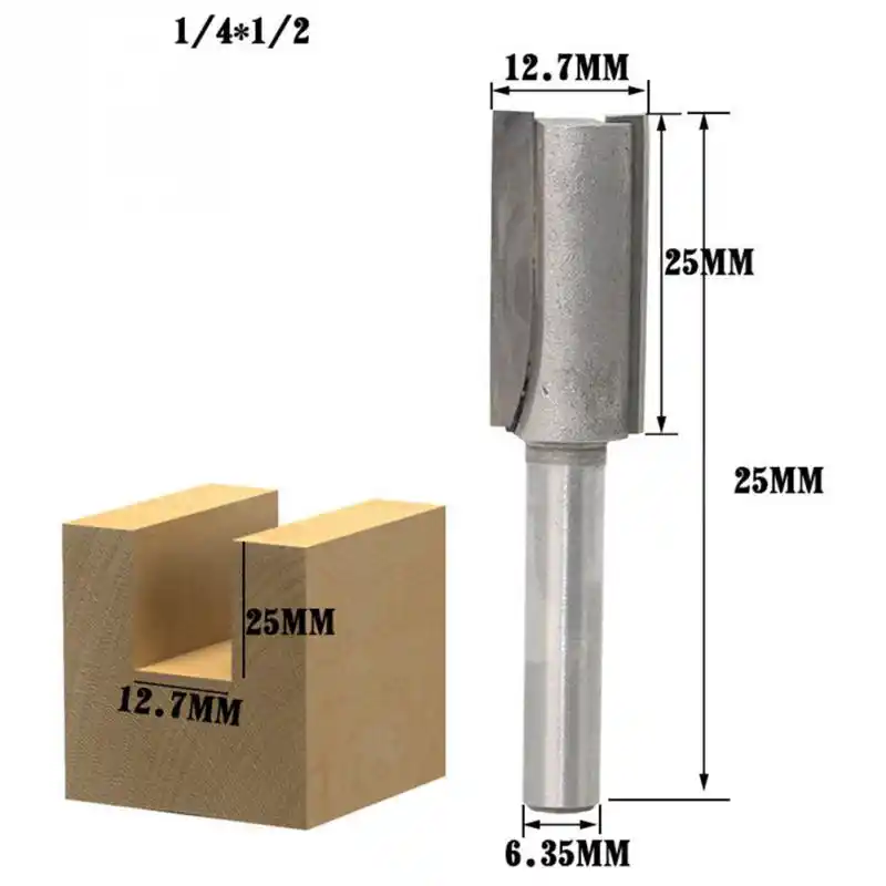 tipo 5 cortador de carpinter/ía con cojinete superior 3Flute con v/ástago de 6 mm Broca para fresado de ajuste recto