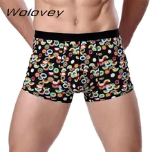 Wolovey#20 2017 New Style Fashion Mens Cotton Print Underwear Antibacterial Shorts Boxers Underpants 0427
