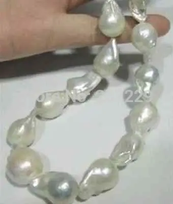 

HOT## Wholesale price ^^^^AAA+ SOUTH SEA WHITE BAROQUE PEARL NECKLACE 18