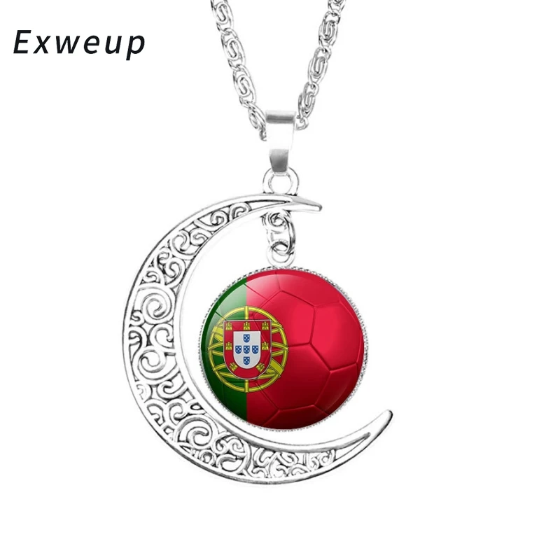 Fostfo World Football Souvenirs National Flag Necklace Neck Chain