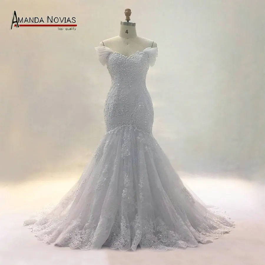 vestido de noiva Новое модное кружевное платье Русалка Аманда новиас настоящее свадебное платье