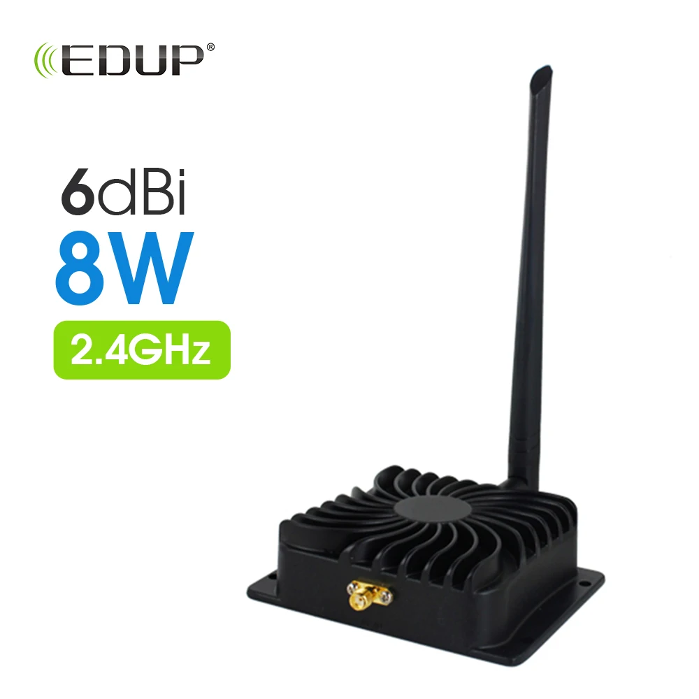 EDUP EP-AB003 2,4 ГГц 8 Вт 802.11n беспроводной Wifi усилитель сигнала ретранслятор широкополосные усилители для беспроводного маршрутизатора беспроводной адаптер