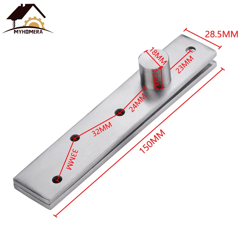 

Myhomera 360 Degree Rotation Axis 150mm Door Rotating Hinges Stainless Steel Up and Down Location Shaft Hidden Pivot Hinge Lot