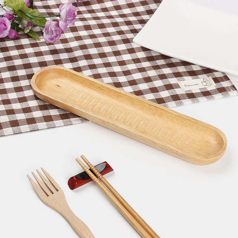 

Wooden plates rubber tortoise shells wooden plates family hotel daily tableware wood plates wholesale 27*6*2CM