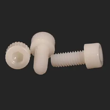 

20pcs White Plastic Nylon M10 Hexagon Socket Head Cap Screw Allen Bolts M10 x 20mm 25mm 30mm 35mm 40mm