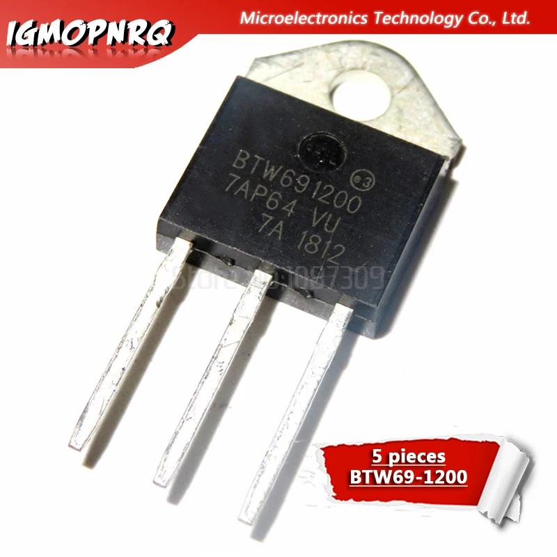 5 шт. оригинальная новинка для моделей BTW691200 TO3P BTW69 1200 В 1/2/2/2/2/2/5 | Электронные