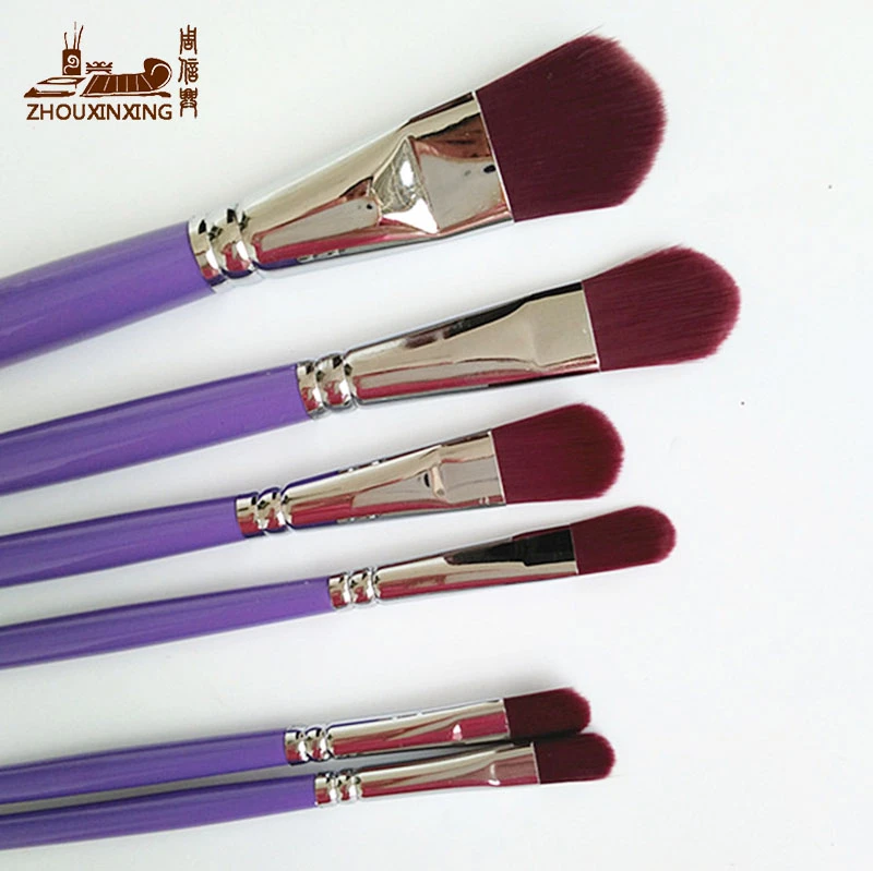 mor naylon yun guaj suluboya akrilik boya fircasi duz buttonhead 6 adet takim elbise yagli boya fircasi cizim sanat malzemeleri oil painting brush art suppliespainting brush aliexpress