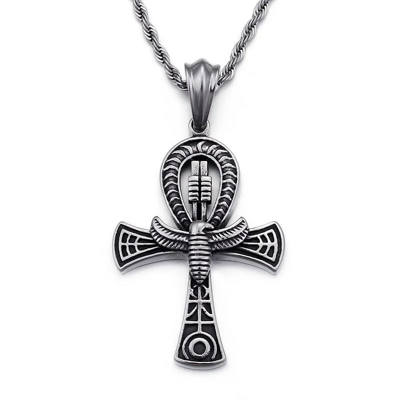 Egyptian Life Cross Pendant Eternal Life Stainless Steel Anka Egyptian ...