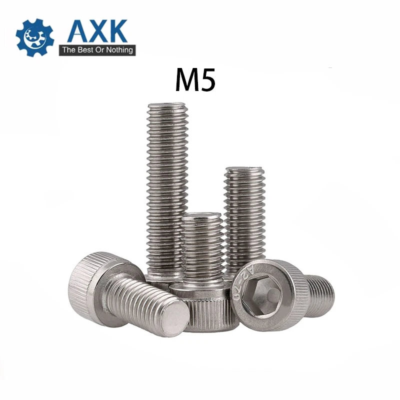 

Free Shipping 50pcs/Lot Metric Thread DIN912 M5x10 mm M5*10 mm 304 Stainless Steel Hex Socket Head Cap Screw Bolts