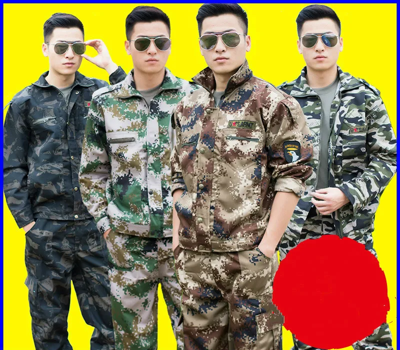 

Men Military Uniform Outdoor Camouflage Uniform Male Tactical Suit Hunting Equipment Camouflage Clothing Workshop Uniform 90