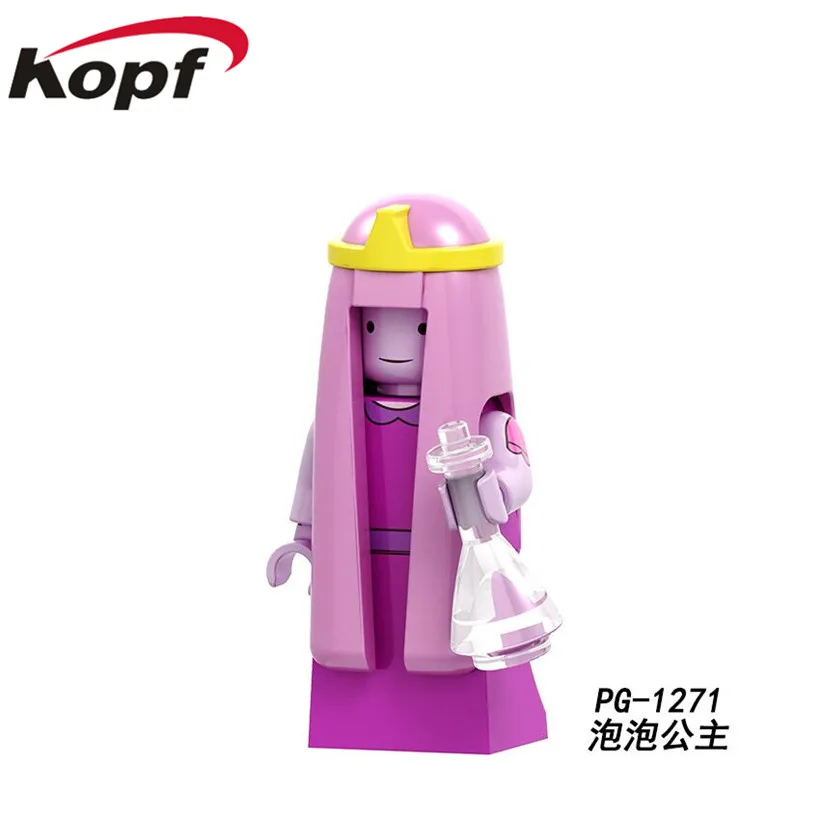 

Singel Sale Super Heroes Bubblegum New Adventur princess Jack time Finn Model Building Blocks For Children Gift Toys PG1271