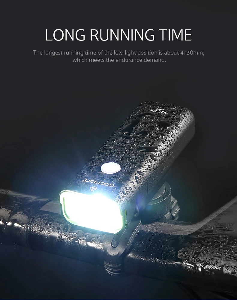 Discount Gaciron Waterproof 800 Lumen Bicycle Light USB Rechargeable MTB Road Bike Handlebar Headlight 2500mAh Front Flashlight LED Lamp 10