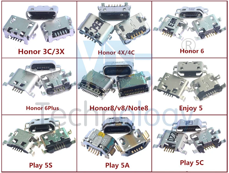 Зарядный Micro USB порт док-разъем для Huawei Honor 3C 3X 4X 4C 6 Honor6 6Plus honor8 V8 Note 8 Play 5S 5C 5A Enjoy 5 |