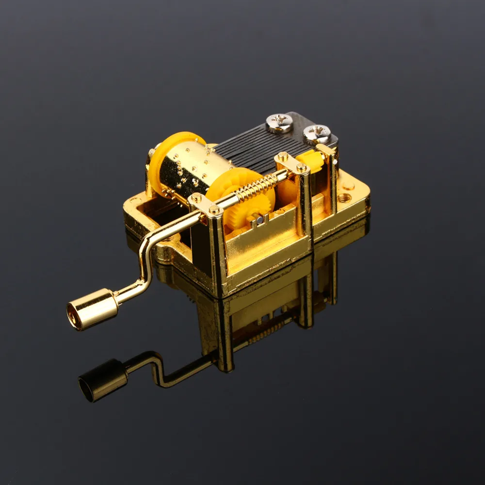 Cool 18 Notes DIY Mechanical Musical Box Golden Music Movement Set 5
