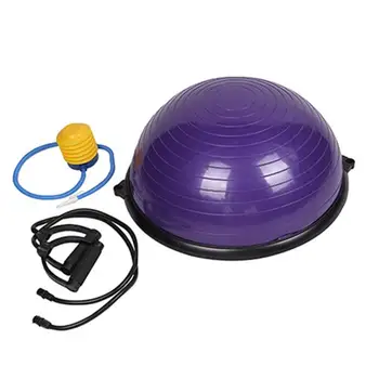 

USA Stock Yoga ball Balance Hemisphere Fitness for Gym Office Home Purple Support USPS