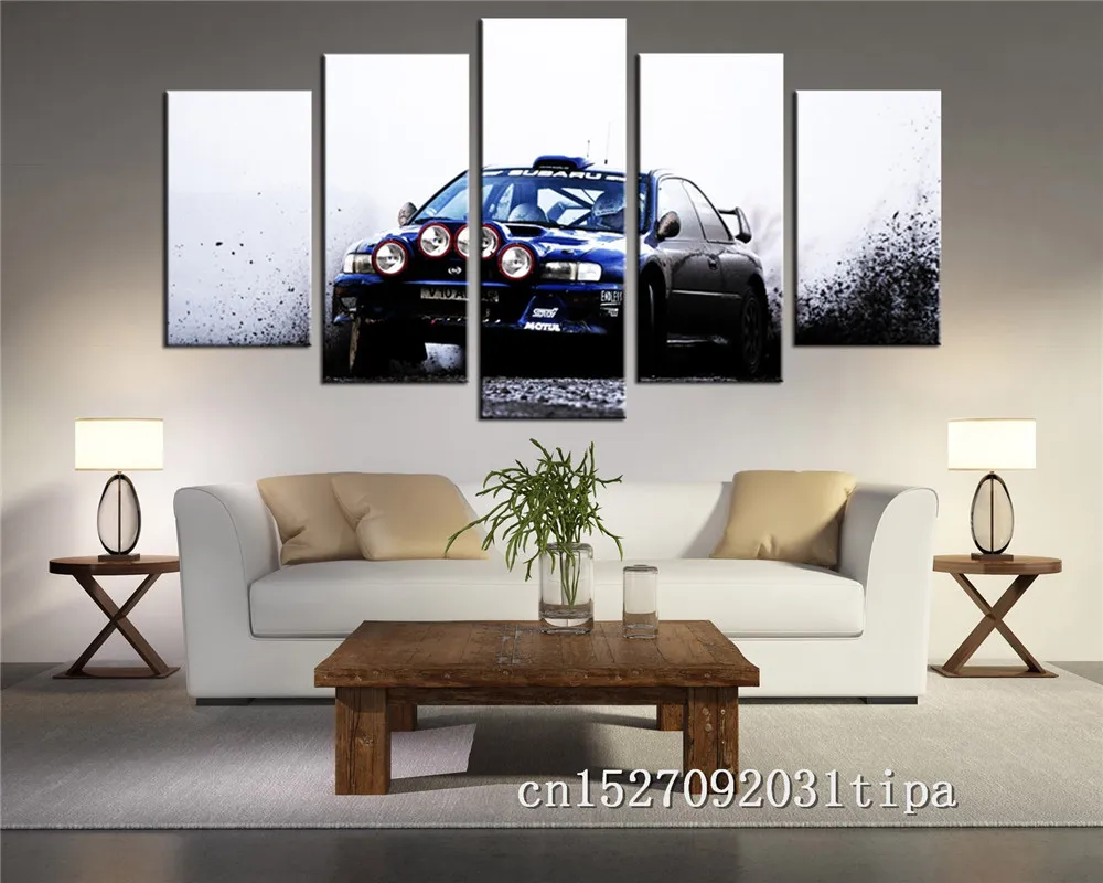 Subaru Leopard WRX STI 5 панелей абстрактная фотография Картина на холсте картины для