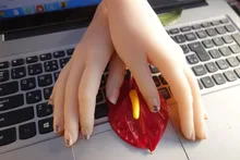 Nice Young Girls Hands for Display,Solid Silicone Female Hands,Sexy Woman Hand with Nail Model,Special Hands Sex for Man