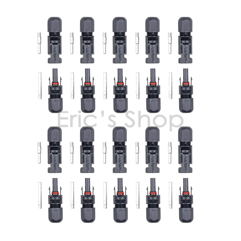 

10 Pairs MC4 Solar Panel Cable Connector MC4 Cable Connectors Set Solar Panel Micro Connector Good Quality Panel Connector MC4
