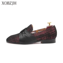 2019 Men New Dress Shoes Handmade Leisure Style Wedding Party Shoes Men Flats Leather Red Loafers Shoes Big Size Shoes mabaiwan 2018 new fashion handmade men shoes slipper leather loafers dress wedding shoes men party slip on flats plus size 38 46