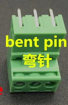 3Pin 5,08 мм клеммный блок соединитель ИЗОГНУТЫЙ ШТИФТ/staight иглы - Цвет: bent pin 5set