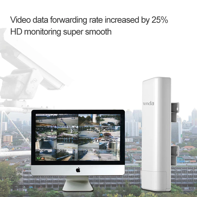 Tenda O5 3 км 11ac 5 ГГц 433 Мбит/с Открытый CPE беспроводной WiFi ретранслятор расширитель маршрутизатор точка доступа WiFi мост с POE адаптером