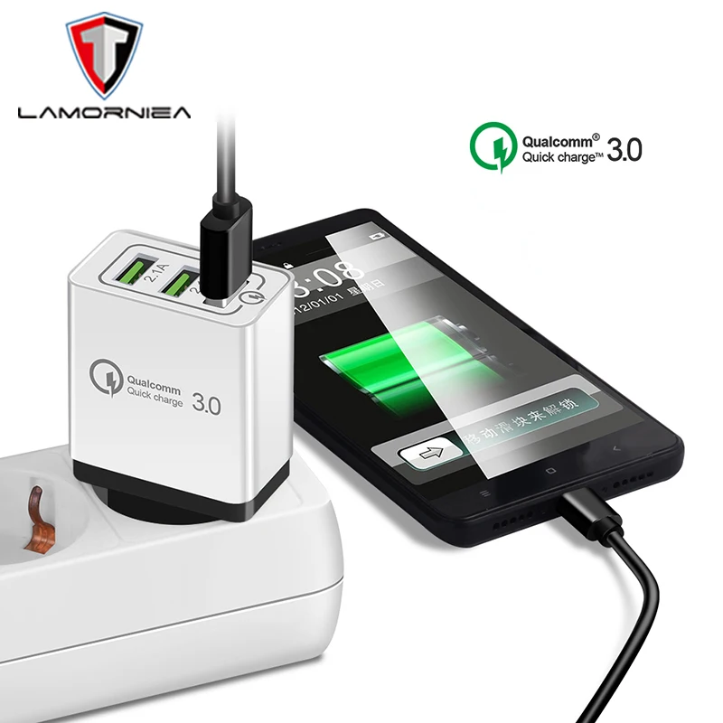 

Quick Charge 3.0 USB Charger 5V 2.4A QC3.0 Fast Charging USB Wall Charger For iPhone Samsung Xiaomi Mobile Phone Charger 3 USB