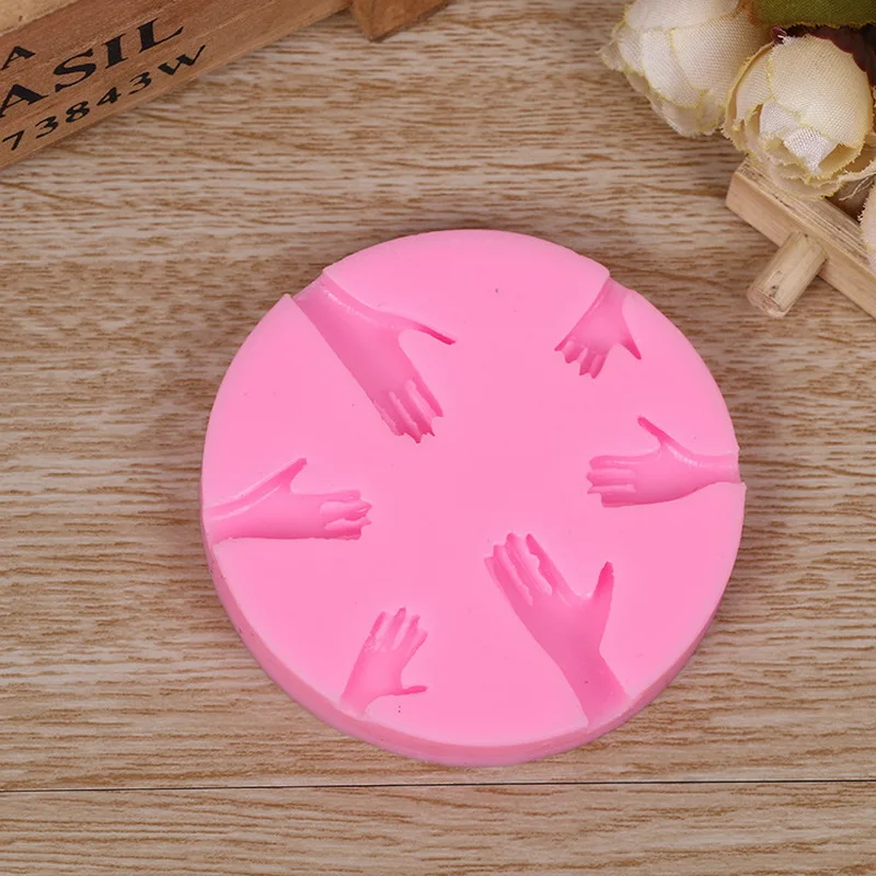 Family Hands Shape Cupcake Silicone Mold Fondant Cake Cookie Decorating