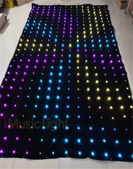 

P15 2.2M*5M RGB LED Video Curtain Stage Backdrop With DMX Controller 60 Pre Animated Patterns