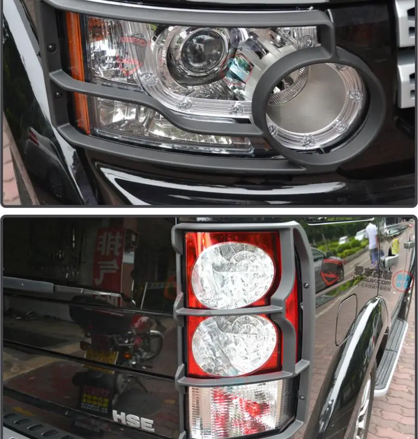 JINGHANG ABS автомобильный передний головной светильник+ задний светильник Накладка для Land rover discovery 4 LR4 2010 2011 2012 2013 - Цвет: Front and Rear