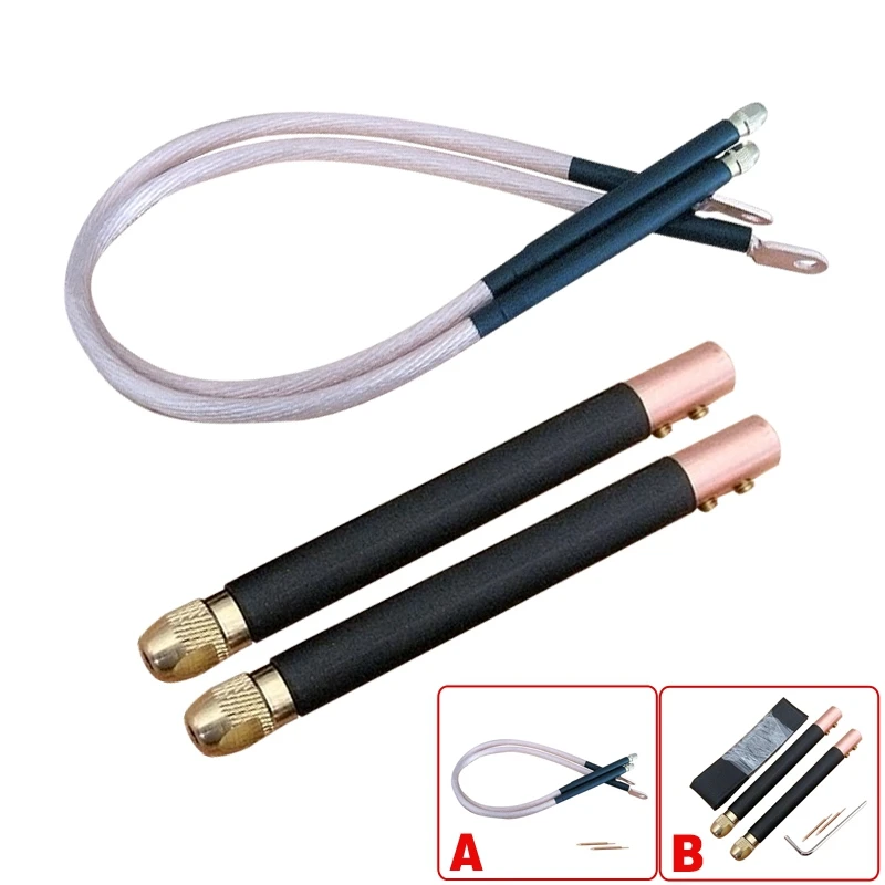 

2pcs/set DIY Spot Welder Copper Handheld Spot Welding Pen Machine Welding 18650 battery spot welder Hole Terminal Connector New
