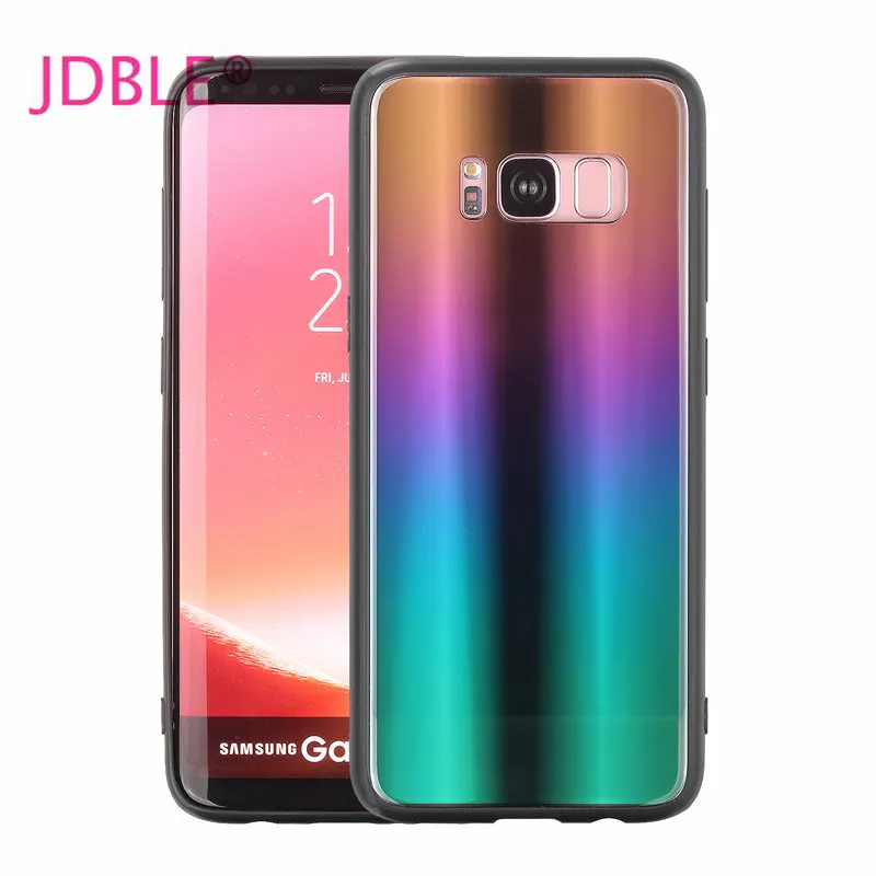 JDBLE Новый Полярное сияние Стекло Чехлы для samsung Galaxy S9 Plus градиент Цвет S8 S8Plus Supre