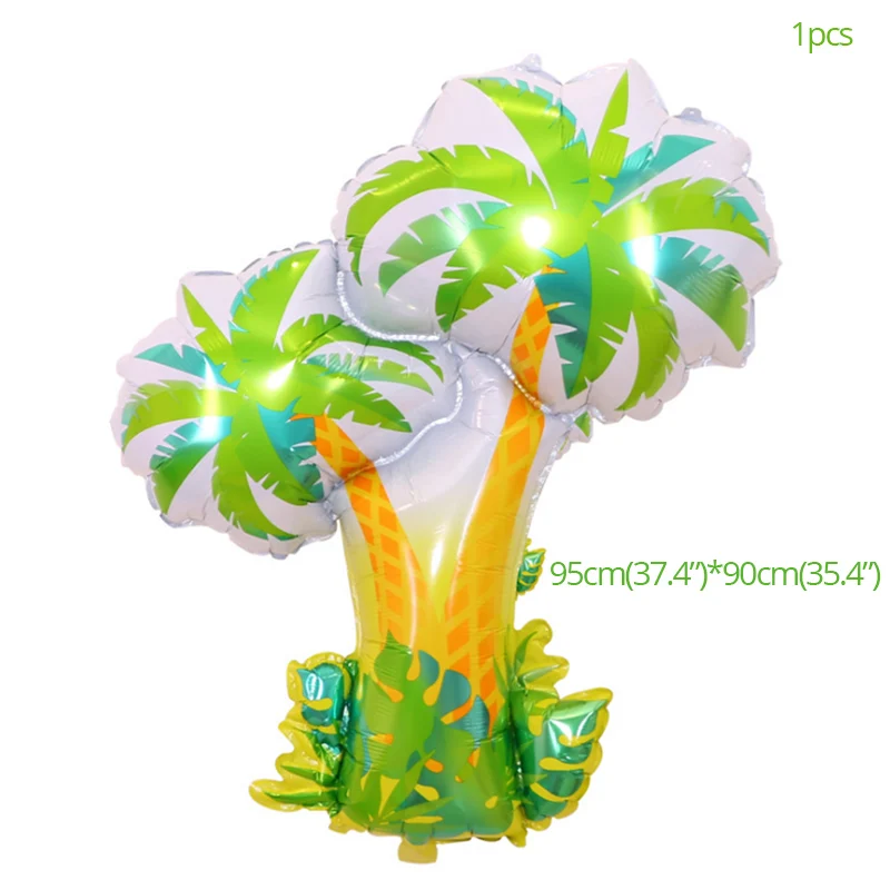 1pcs balloon Летние тропические одноразовые столовые приборы зеленая Пальмовая бумага с Фламинго Салфетка под тарелку кружку соломенная Гавайская Луау вечерние принадлежности Свадебный декор - Цвет: 1pcs balloon